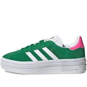Adidas Gazelle Bold "Green/Lucid Pink" sneakers
